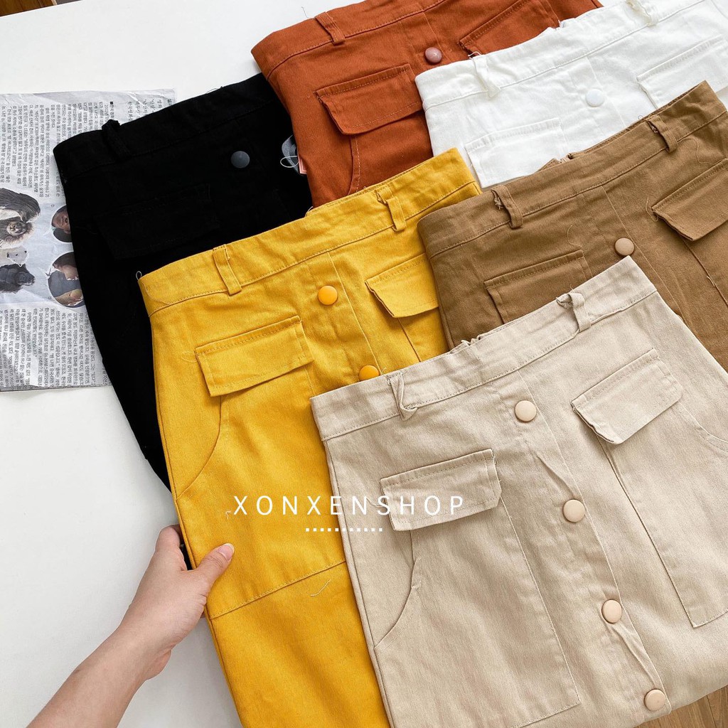 Chân váy dáng dài Xonxen shop chất vải kaki size s, m mã 668 | BigBuy360 - bigbuy360.vn