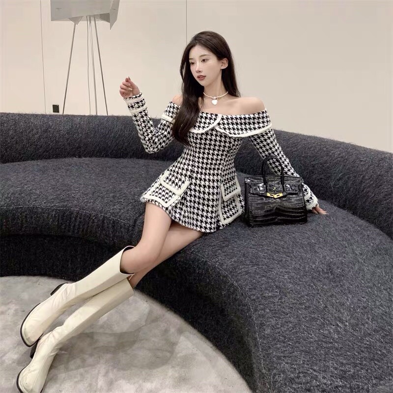 Áo trễ vai phối túi sườn sexy sang chảnh phong cách Hàn Quốc
