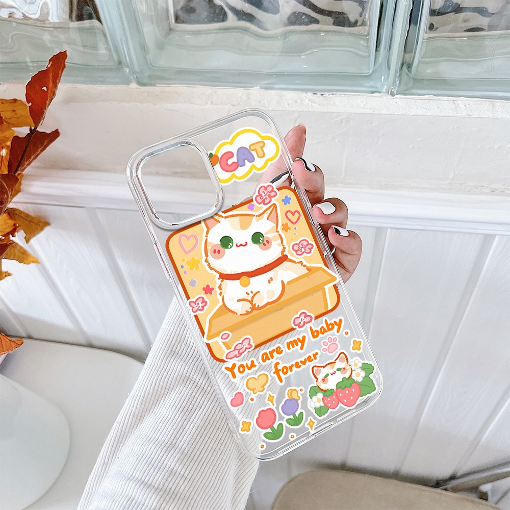 Ốp Điện Thoại Tpu Mềm Chống Sốc In Hình Mèo Cho iPhone 11 12 13 pro max XS X XR XSMax 7 8 6 6s plus SE 2020
