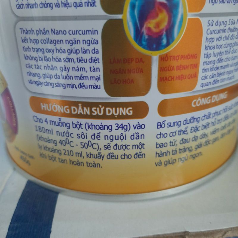 Sữa nghệ Nano curcumin 450g