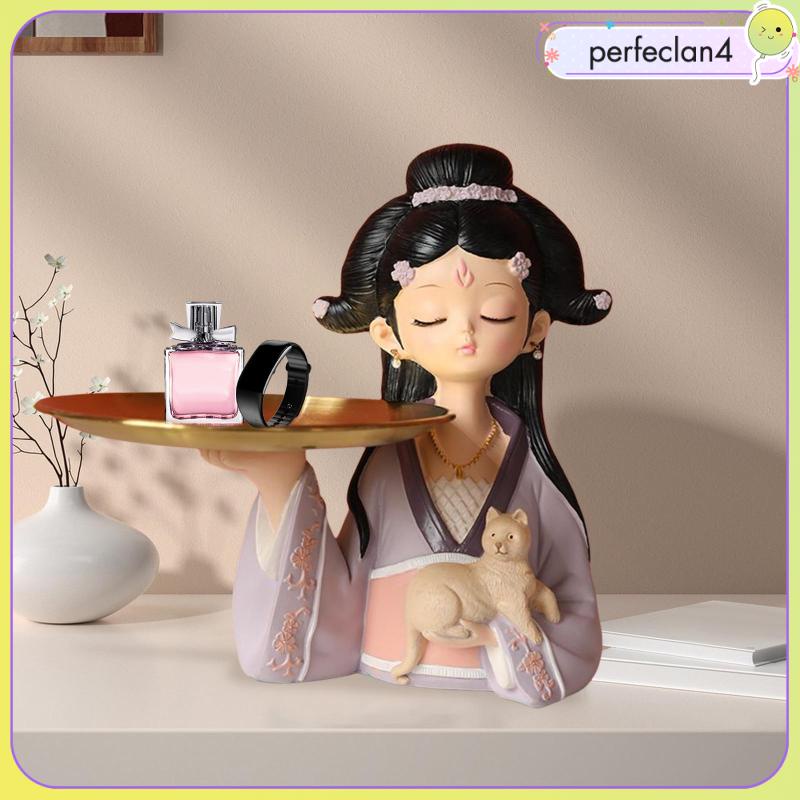 Đồ trang trí Tượng Cô Gái Hoàng Cung Bằng Nhựa Resin Thủ Công Để Bàn Trang