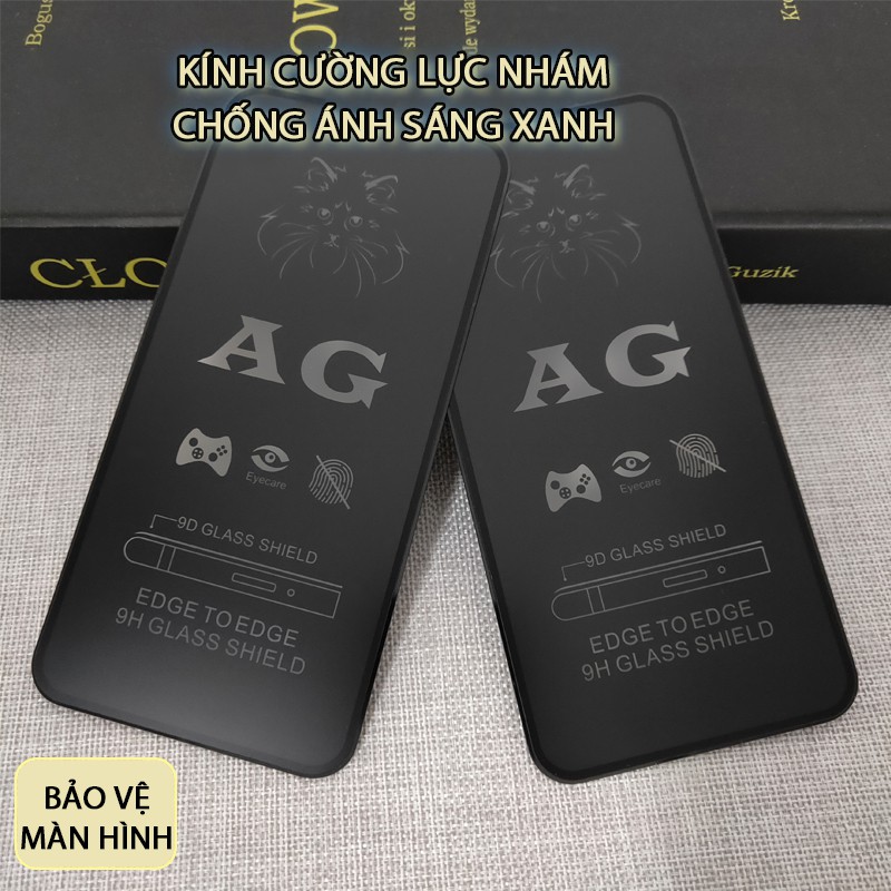 Kính cường lực nhám Cát Thái AG01 chống ánh sáng xanh, độ cứng 9H, bảo vệ toàn bộ màn hình, dành cho Iphone