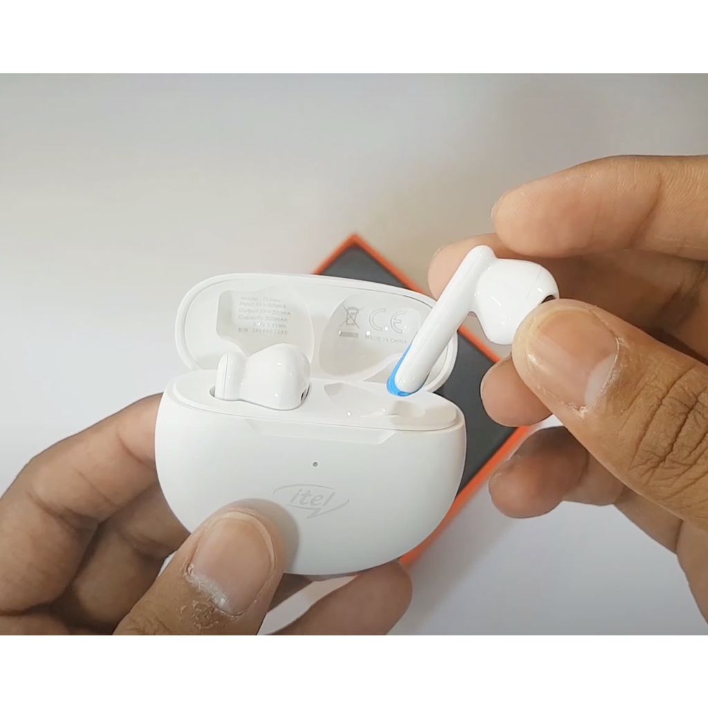 Tai nghe TWS itel T1 Neo - Bluetooth v5.1, sạc type C, cảm ứng vân tay, 4h chơi nhạc, - Chính hãng