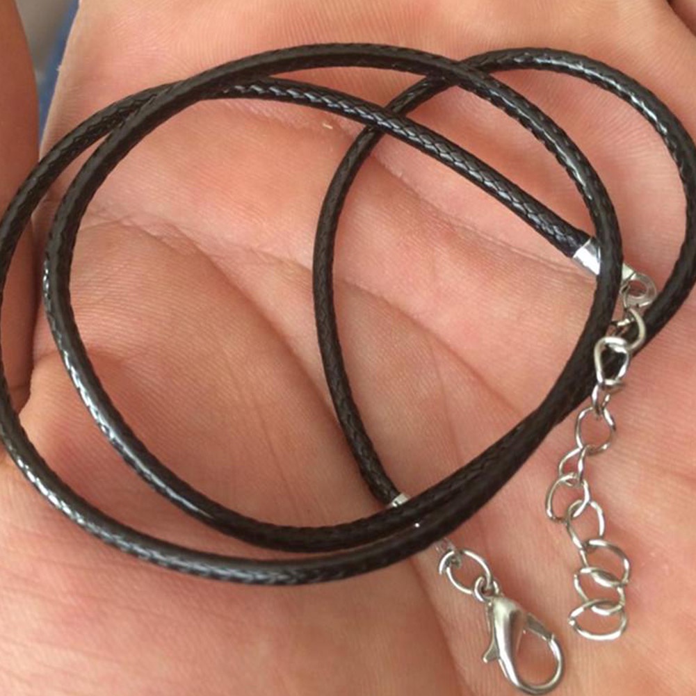 Vòng cổ da PU màu đen thiết kế đơn giản độc đáo