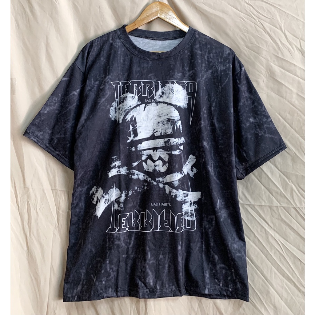 Áo Thun Loang Đen Unisex Phông Form Rộng Ngắn Tay In Hình Cá Tính Nam Nữ - ZADOLA FASHION