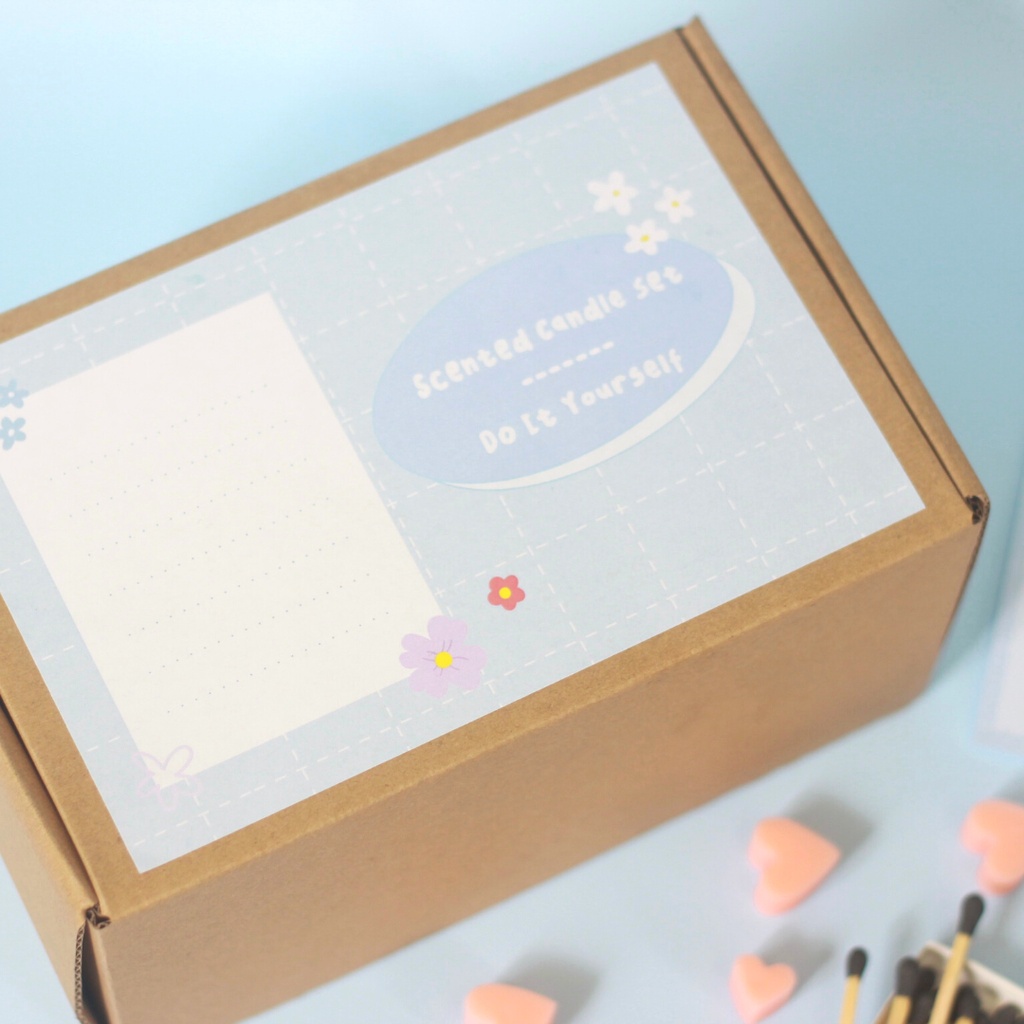 Set Tự Làm Nến Thơm Handmade Diy 80g Aroma Story Trang Trí Đá Năng Lượng, Nến Trái Tim, Tặng Kèm Hộp Quà