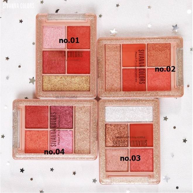 Màu Mắt Nhũ 5 Ô Sivanna Colors Peach Pro Eyeshadow HF6031