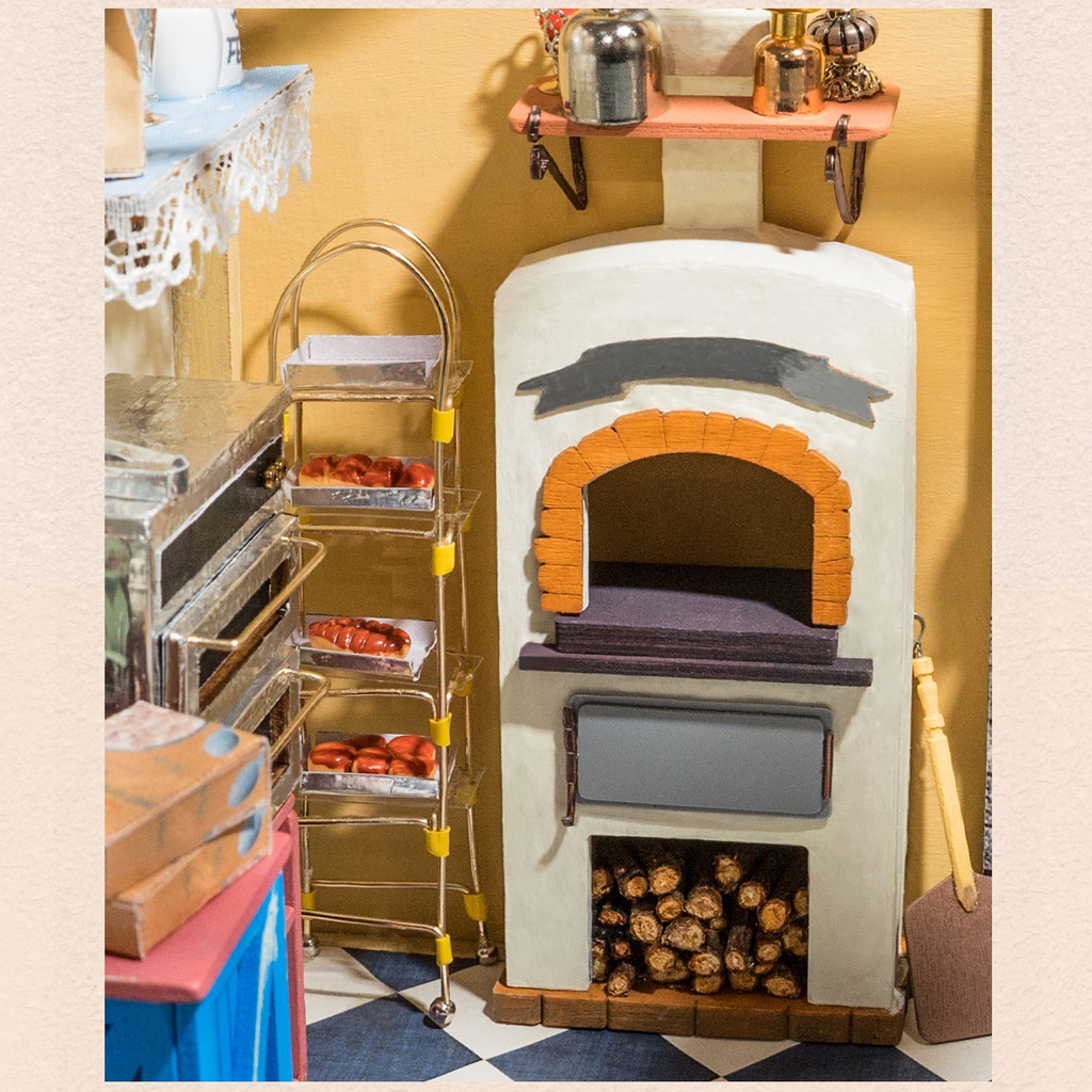 Mô Hình Gỗ 3D Lắp Ráp ROBOTIME DIY Dollhouse Nhà Tí Hon Nancy’s Bake Shop