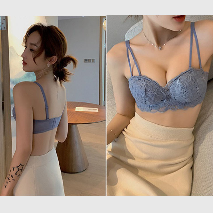 Áo Lót Ren Nâng Ngực Không Gọng Quyến Rũ Cho Nữ Cỡ 32-38ab