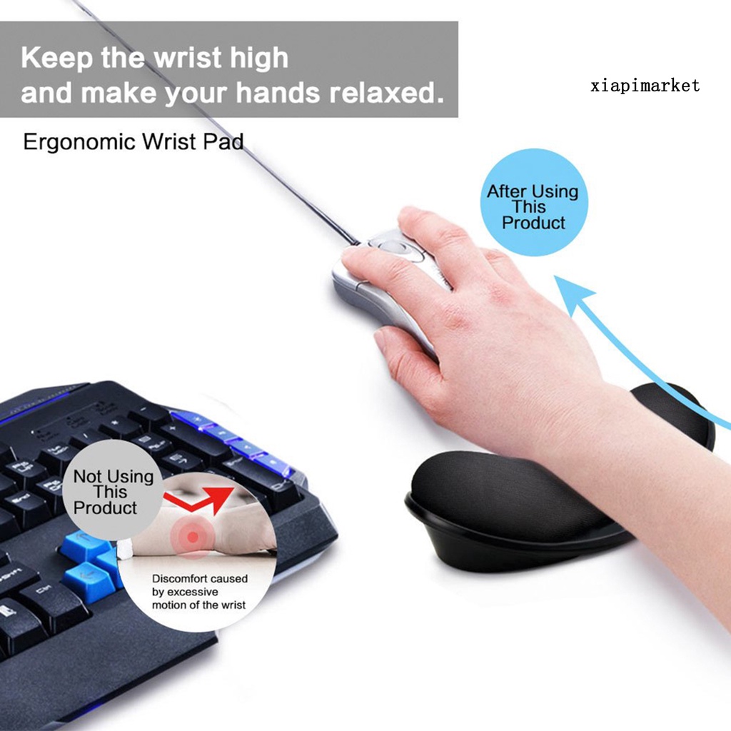 LOP_Ergonomic Anti-Slip Memory Foam Gaming Mouse Mat Keyboard Wrist Rest Support Pad