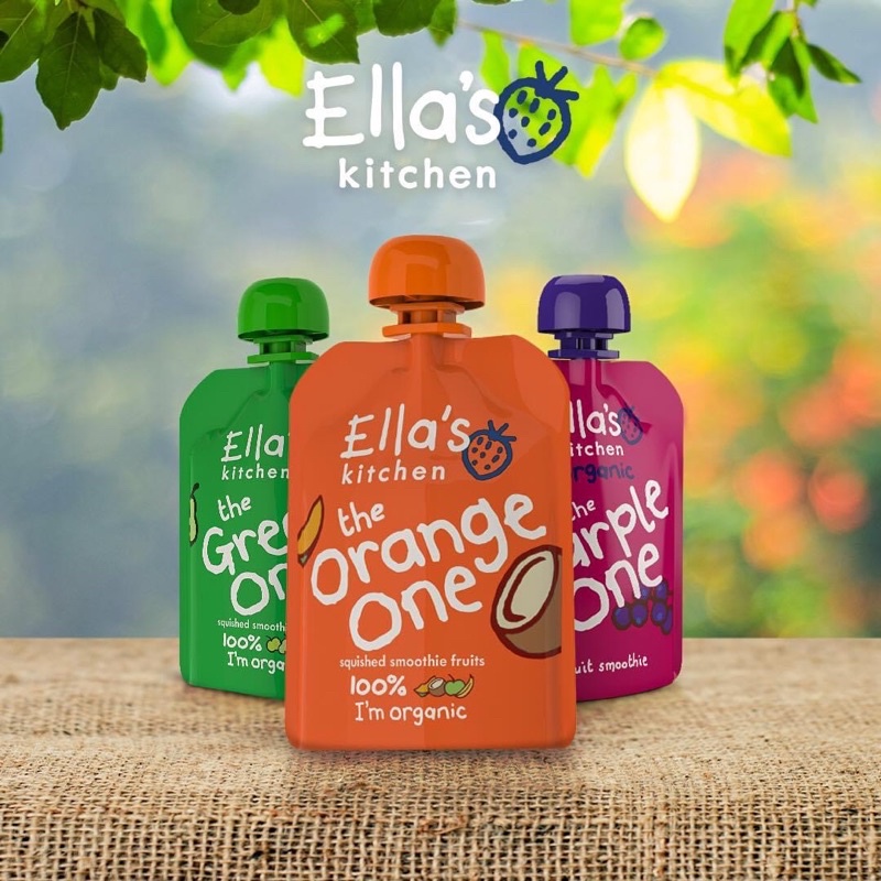 Hoa quả nghiền vị mix Ella’s Kitchen organic hữu cơ cho bé ăn dặm (date 2022)