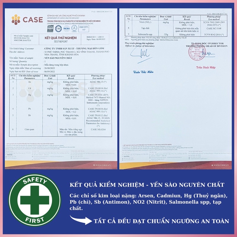 Yến Sào Khánh Hoà Tinh Chế Cao Cấp V2 - Chính Hiệu Khánh Hòa - HG SALANGANES NEST - Hộp 20/30g