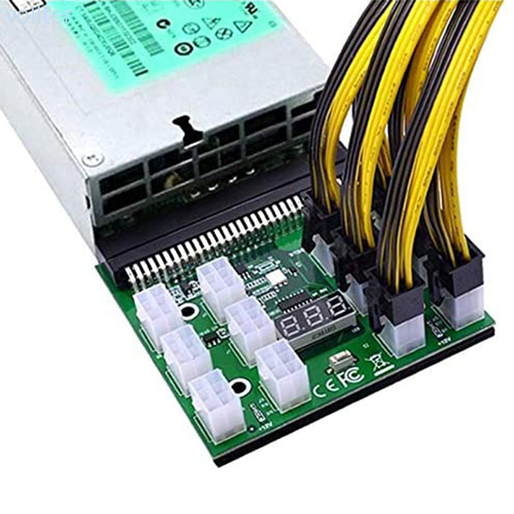 Bo Mạch Chuyển Đổi Nguồn Điện 12v Pci-E 12x6pin Với Màn Hình Hiển Thị