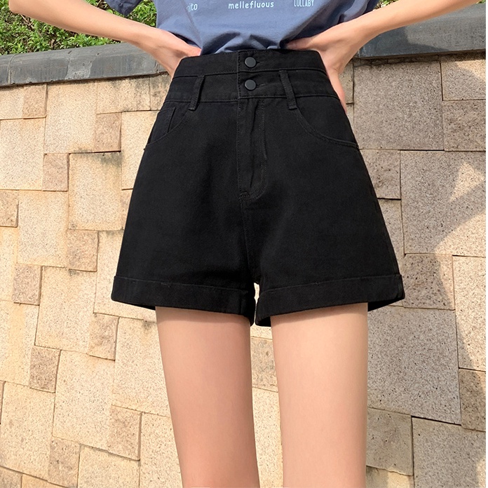 Quần Short Denim Ống Rộng Phong Cách Hàn Quốc Thời Trang Mùa Hè Dành Cho Nữ