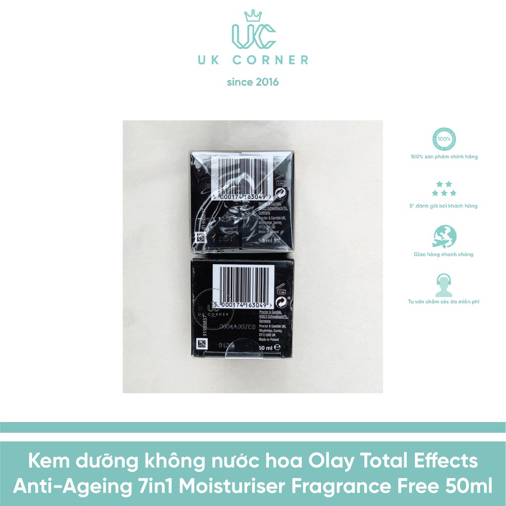 [MỚI] OLAYUK-phân phối Kem dưỡng ngày KO hương liệu Olay Total Effect Anti-Aging 7 in one Fragrance Free Moisturiser 50m | BigBuy360 - bigbuy360.vn