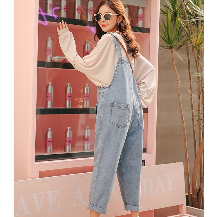 [ Mã FADIRECT20 giảm 20K đơn 150K] Quần yếm jean nữ baggy dáng trơn MSY44 | BigBuy360 - bigbuy360.vn