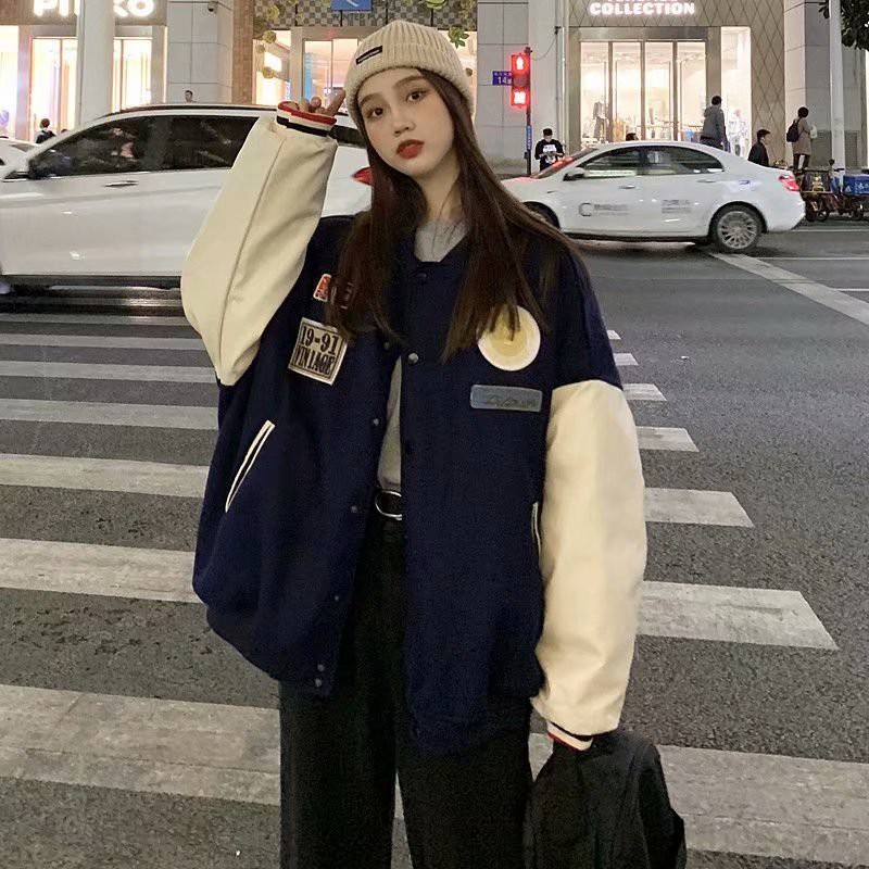 Áo Khoác Unisex bomber Hàn Quốc Dáng Rộng Thiết Kế Mới Cho Nam Top