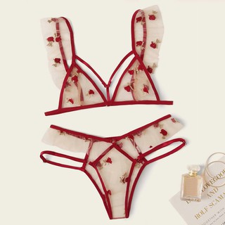 Bra New Sexy Fashion G-String Thongs Lingerie Flower Lace