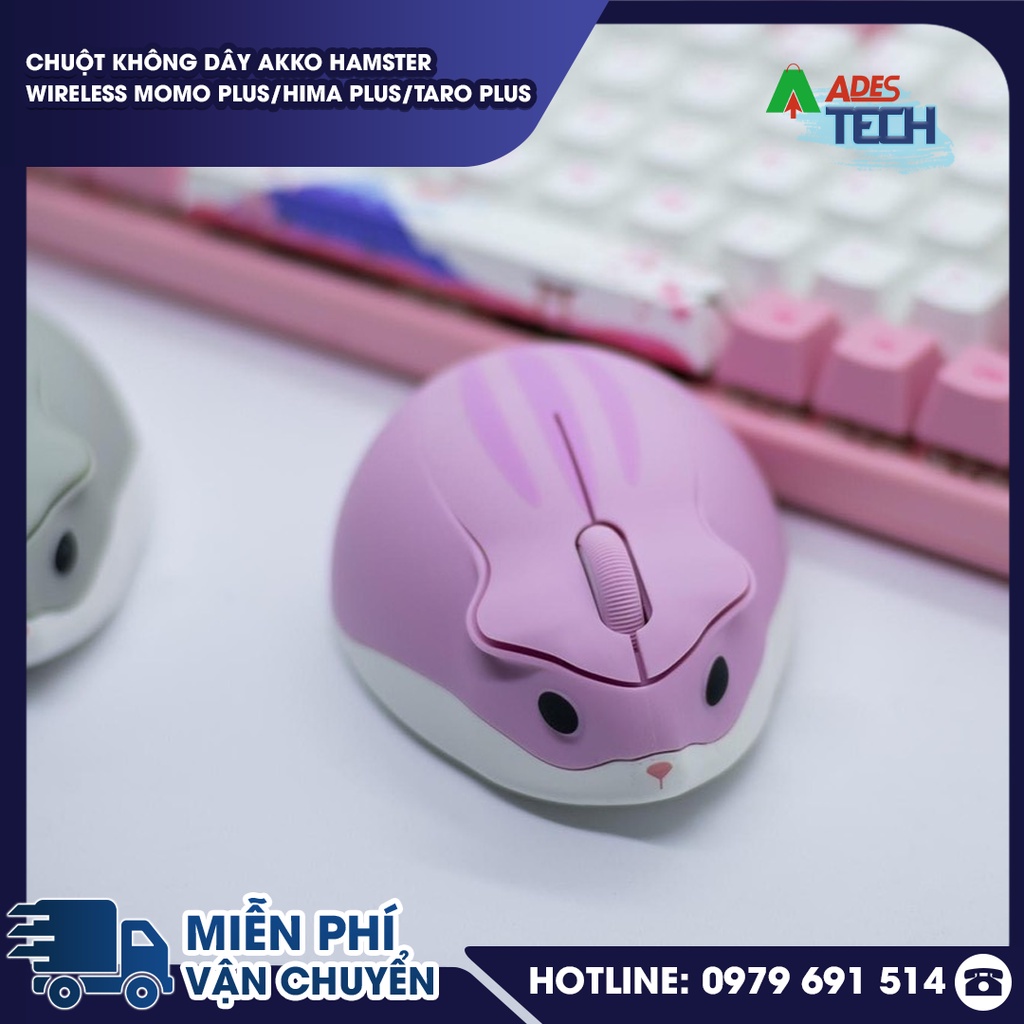 Chuột Không Dây AKKO Hamster Wireless MOMO Plus/Hima Plus/Taro Plus | Chuột Cute Dễ Thương | Bảo Hành 12 Tháng