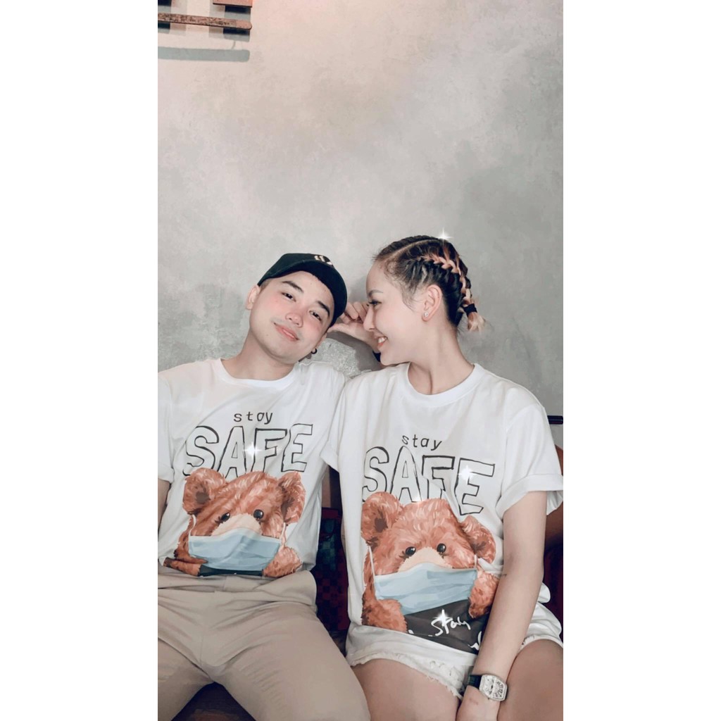 Áo Thun Tay Lỡ Gấu Safe Phòng Dịch Siêu Đẹp CAMNHUNG Áo Thun Nam Nữ Unisex Hot Hit