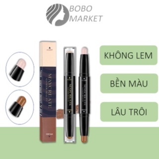 Bút tạo khối khối highlight che khuyết điểm bền màu lâu trôi 2 đầu nội địa Trung Maycreate 4g
