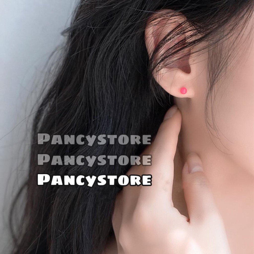 khuyên tai bông tai tròn sắc màu