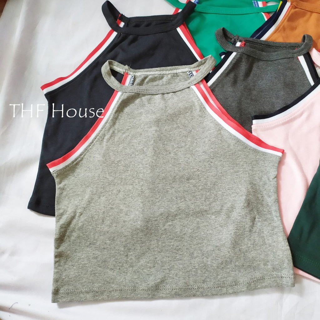 ÁO CROPTOP CỔ YẾM THF SHOP L11-1