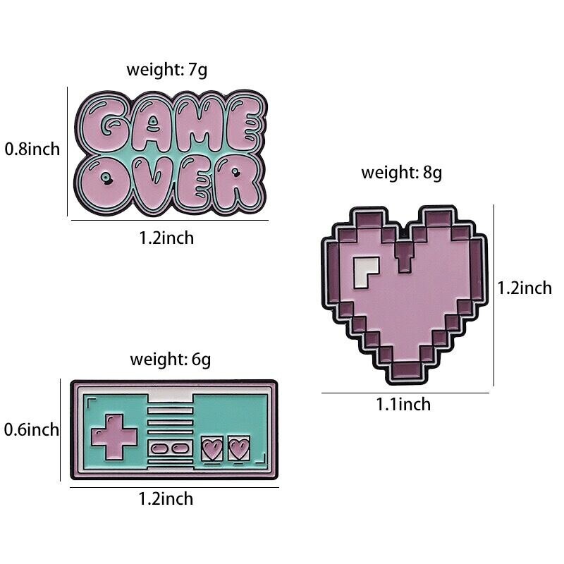 Pin cài áo Game Over trò chơi điện tử - GC104