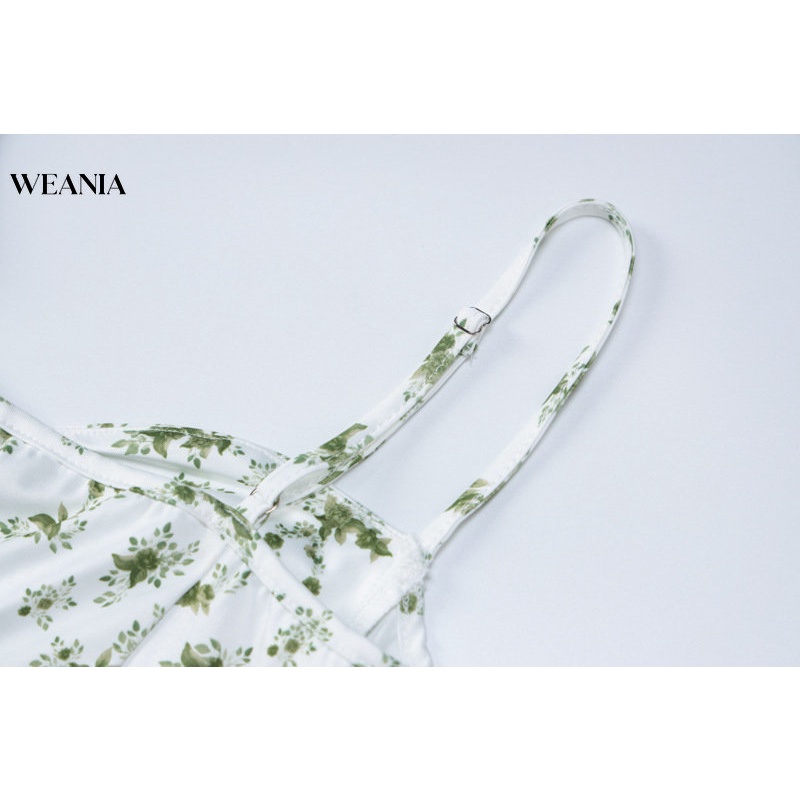 Đầm Hai Dây Hở Lưng In Hoa Thời Trang Mùa Hè Cho Nữ