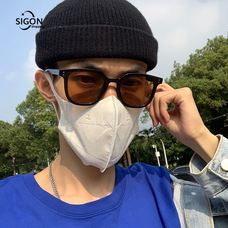 Kính Mát Gọng Vuông Trong Suốt Chống Tia Cực Tím Phong Cách Cổ Điển Thời Trang Unisex