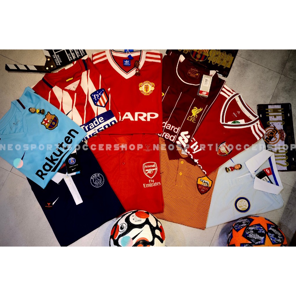 Các Mẫu Áo Bóng Đá CLB/ĐT Hàng Thái Lan, Mẫu Câu Lạc Bộ - Đội Tuyển, MU Đỏ Classic/Liverpool Đỏ/Áo Polo Arsenal Đỏ/Barca