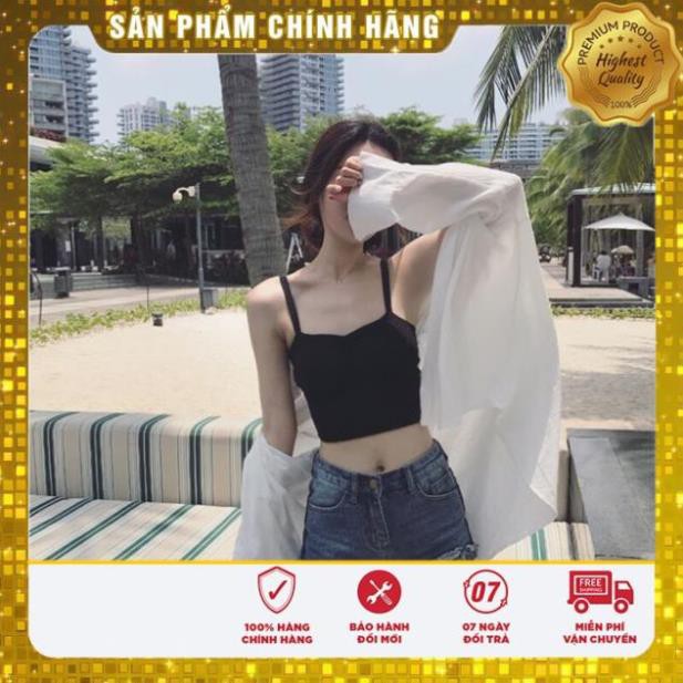 FREESHIP] Áo croptop 2 dây, áo hai dây lưng chéo cotton mới về cực xi