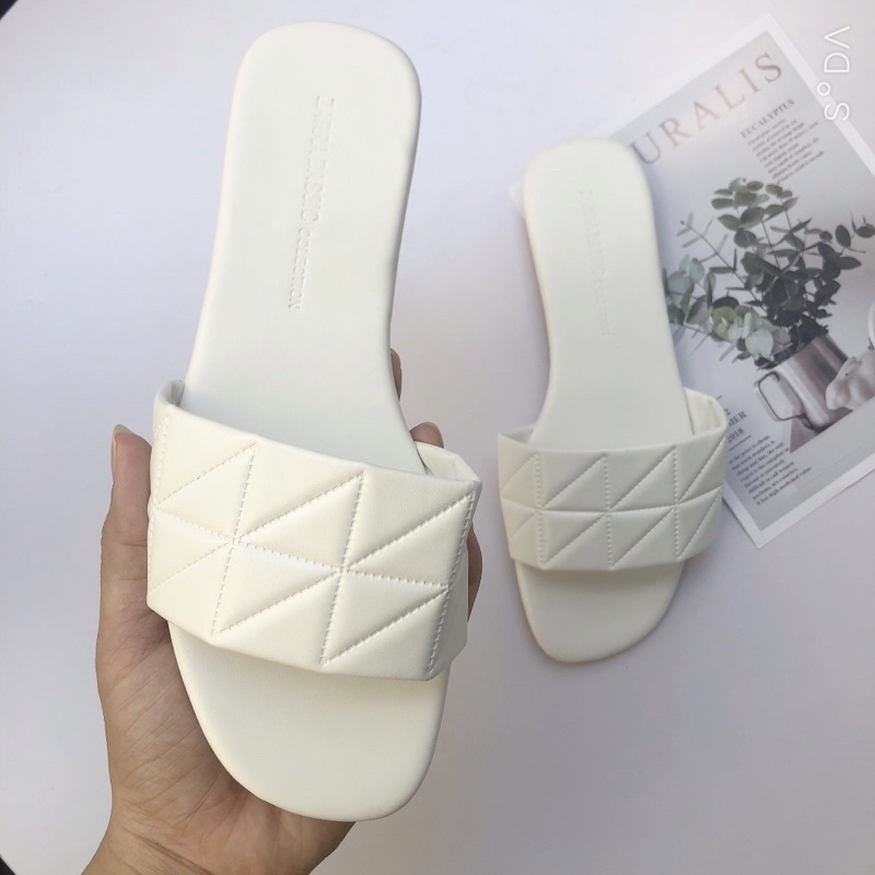 Dép lê nữ chần chỉ da mềm hàng loại 1