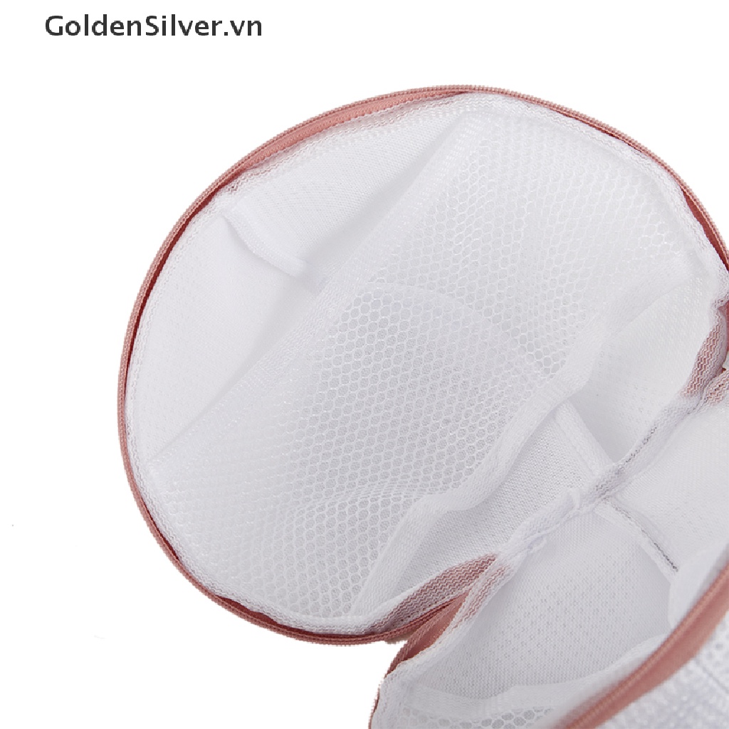 Túi Lưới Giặt Đồ Lót Bằng Polyester Màu Vàng Bạc