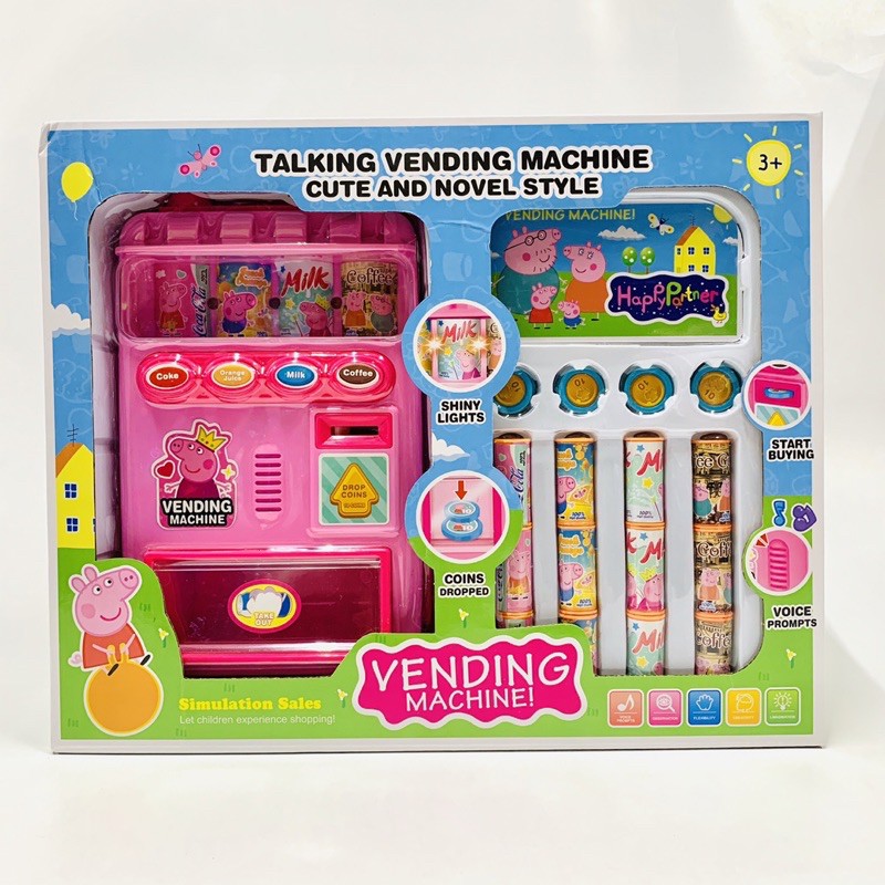 Máy bán nước tự động hình Kitty - Elsa - Heo peppa - Ngựa Pony 1000KT