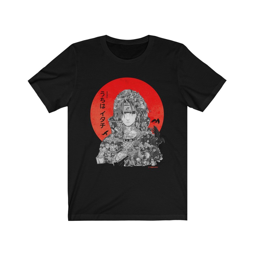 - Áo thun trơn Unisex cotton 100% nam nữ in hình nhân vật Itachi Uchiha không màu trong anime/manga Narut