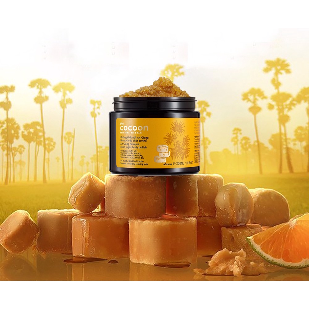 Đường Thốt Nốt An Giang Làm Sạch Da Chết Cơ Thể Cocoon Palmyra Palm Sugar Body Polish 200ml