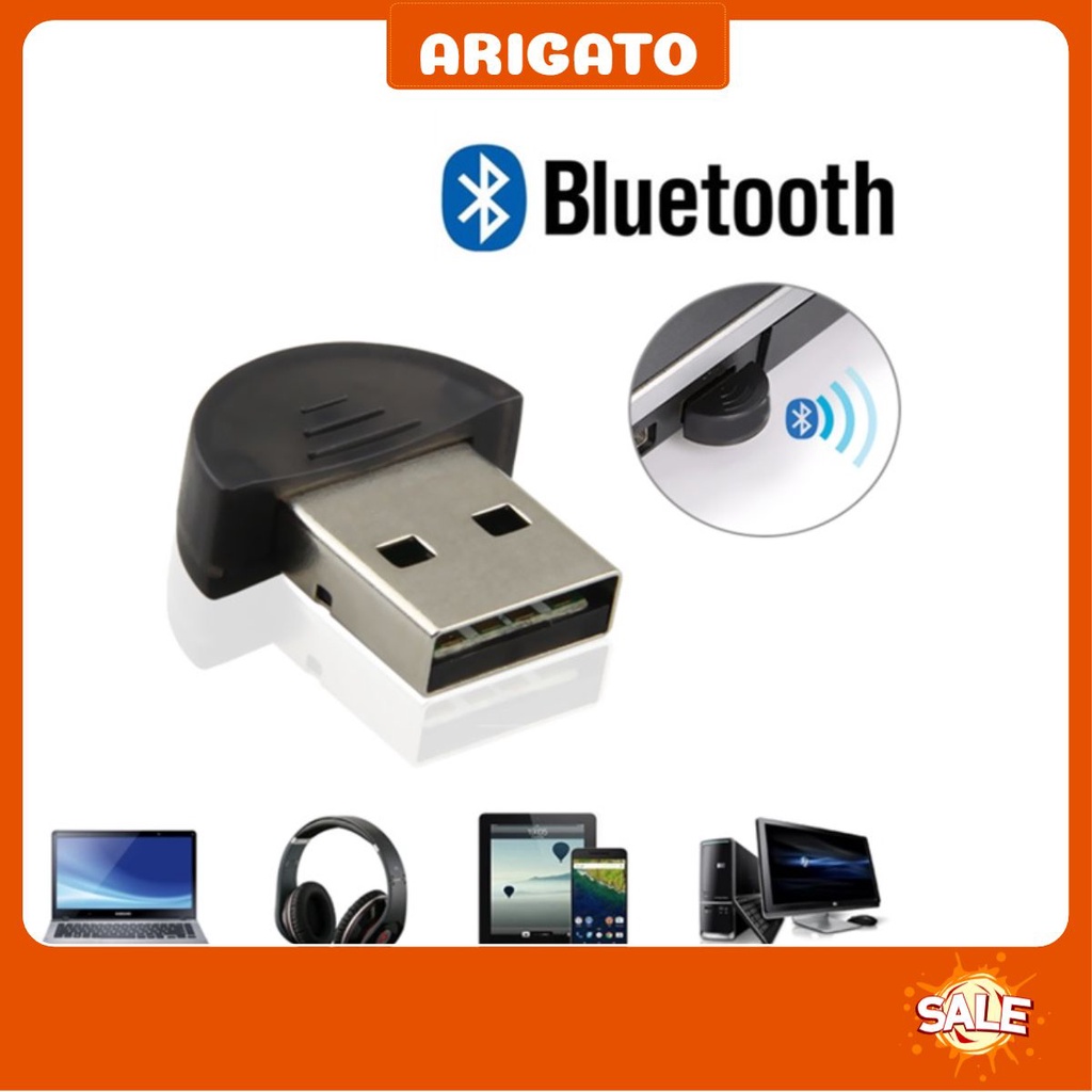 USB Bluetooth 2.0 HJX-001 Dongle 4.0 5.0 giúp Laptop PC thu phát sóng Bluetooth ARIGATO