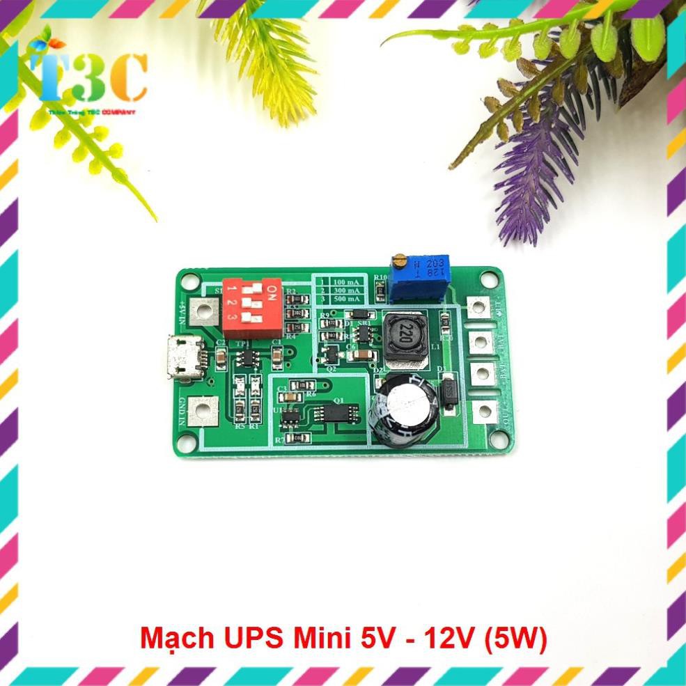 Mạch UPS Mini 5-12V (5W)