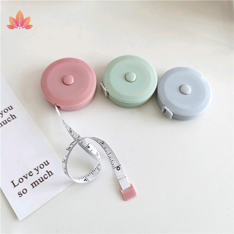 1 cái thước dây cuộn mini pastell 150cm may đo loại xịn JP5
