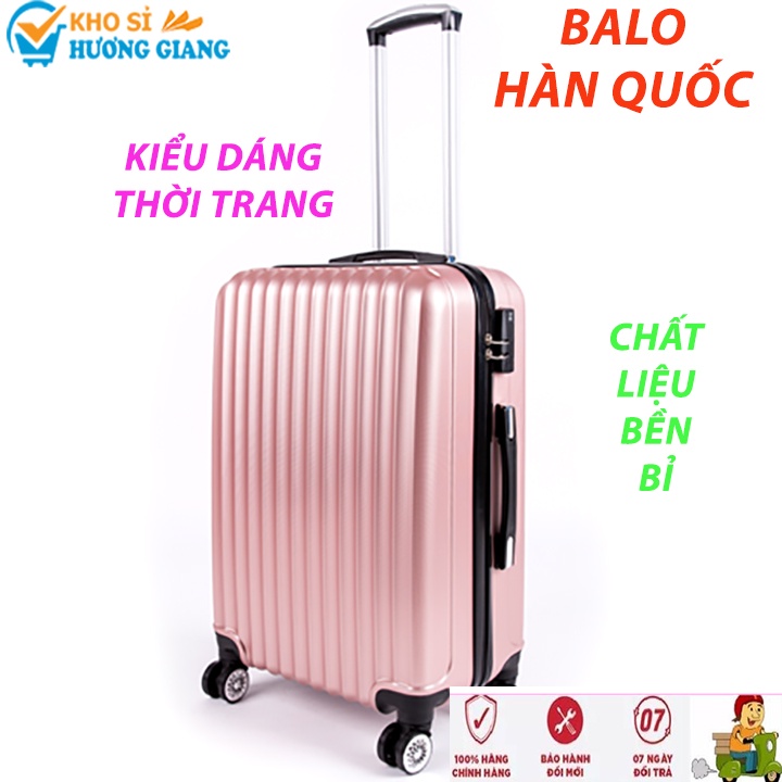 SET 2 VALI KÉO DU LỊCH HÀN QUỐC CAO CẤP CÓ BÁNH XE SIZE 20 INCH VÀ 24 INCH NHIỀU MÀU