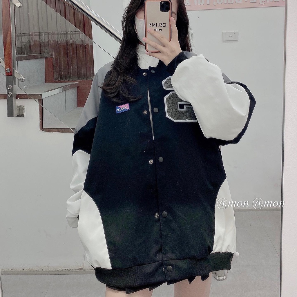 210680 Áo bomber phối màu, áo khoác nam nữ, áo khoác bomber thời trang ulzzang | BigBuy360 - bigbuy360.vn