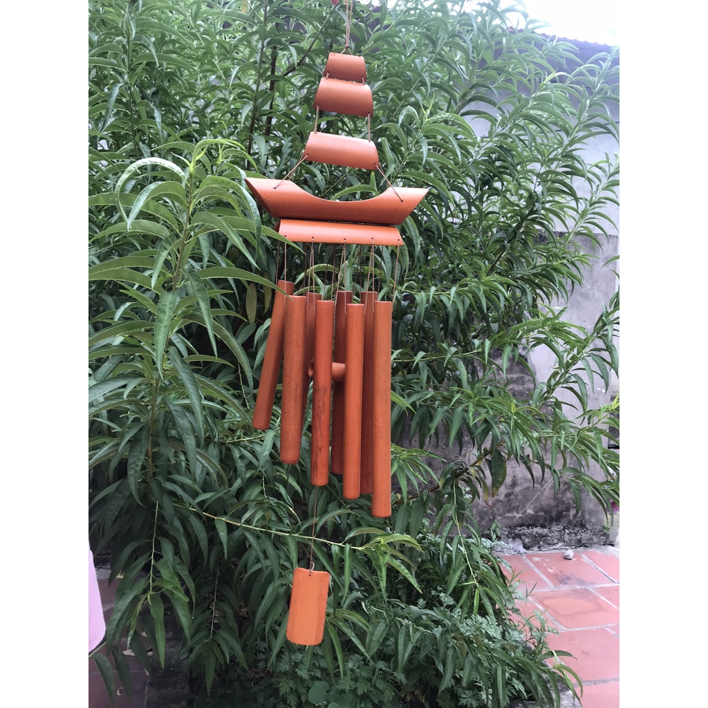 Chuông gió gỗ hình thuyền buồm  - Thuận buồm xuôi gió