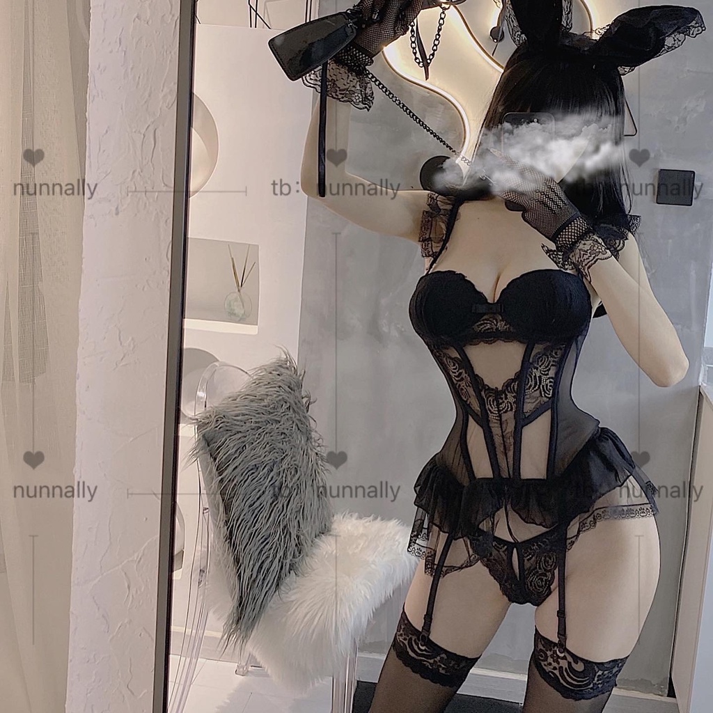 Mã QR1738 Nội Y Dáng Corset Tôn Eo Gợi Cảm - Áo Có Gọng Mút -Viền Ren Voan Xòe Dễ Thương