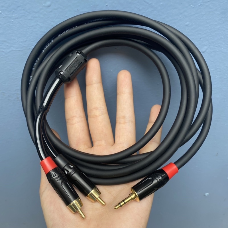 Dây tín hiệu đầu 3.5 ra 2 đầu av Đức