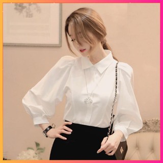 Áo Sơ Mi Nữ Trắng [Hàng Cao Cấp] áo sơ mi trắng tay bồng thời trang, chất vải đẹp, ko nhăn cao cấp MoonMy