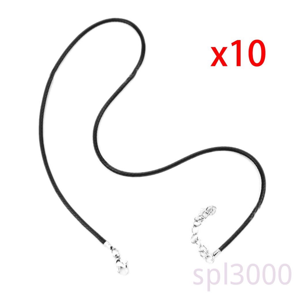Set 10 dây da đeo cổ màu đen