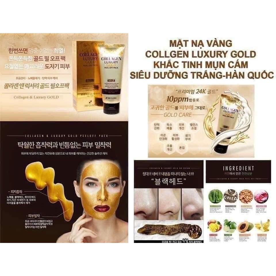 🤗🤗🤗Mặt Nạ Vàng Nâng Cơ, Trẻ Hóa Da Thần Tốc Tinh Chất Collagen & Luxury Gold Peel Off Pack