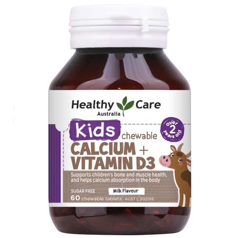 Kẹo nhai Canxi Vitamin D3 Healthy Care 🔥𝐍𝐄𝐖🔥 cho trẻ trên 2 tuổi chính hãng Úc mẫu mới shopnguyenanh88