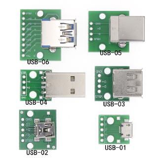 Bộ 10 đầu chuyển đổi USB 2.0 loại C qua DIP 2.54mm 5 chốt